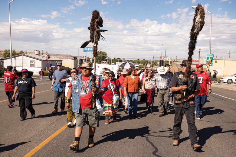 According to former Shiprock Chapter leader for the Navajo Nation Chili Yazzie, the march was a reminder of Farmington’s history while offering a sense of healing for Diné community members and families of the victims. 