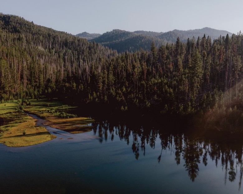 Upper Basin Creek Reservoir in Butte, Montana.