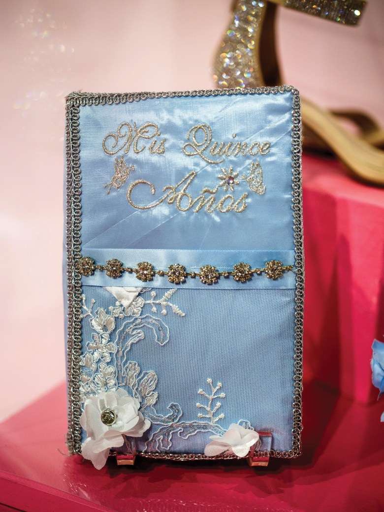 The guest book from Ruby Gutiérrez’s quinceañera.