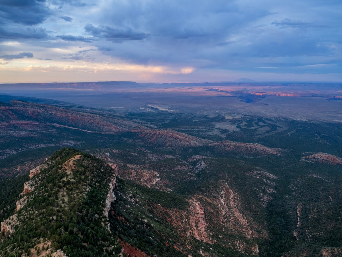 A view of Marble Canyon and the Vermillion Cliffs from above the Kaibab Plateau shows the northeastern parcel of the newly designated Avi Baaj Nwaavjo I’tah Kukveni-Ancestral Footprints of the Grand Canyon.