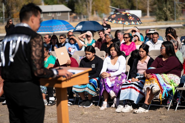 Wyoming Indian High School students attend the 'Coming Home' celebration in Ethete.