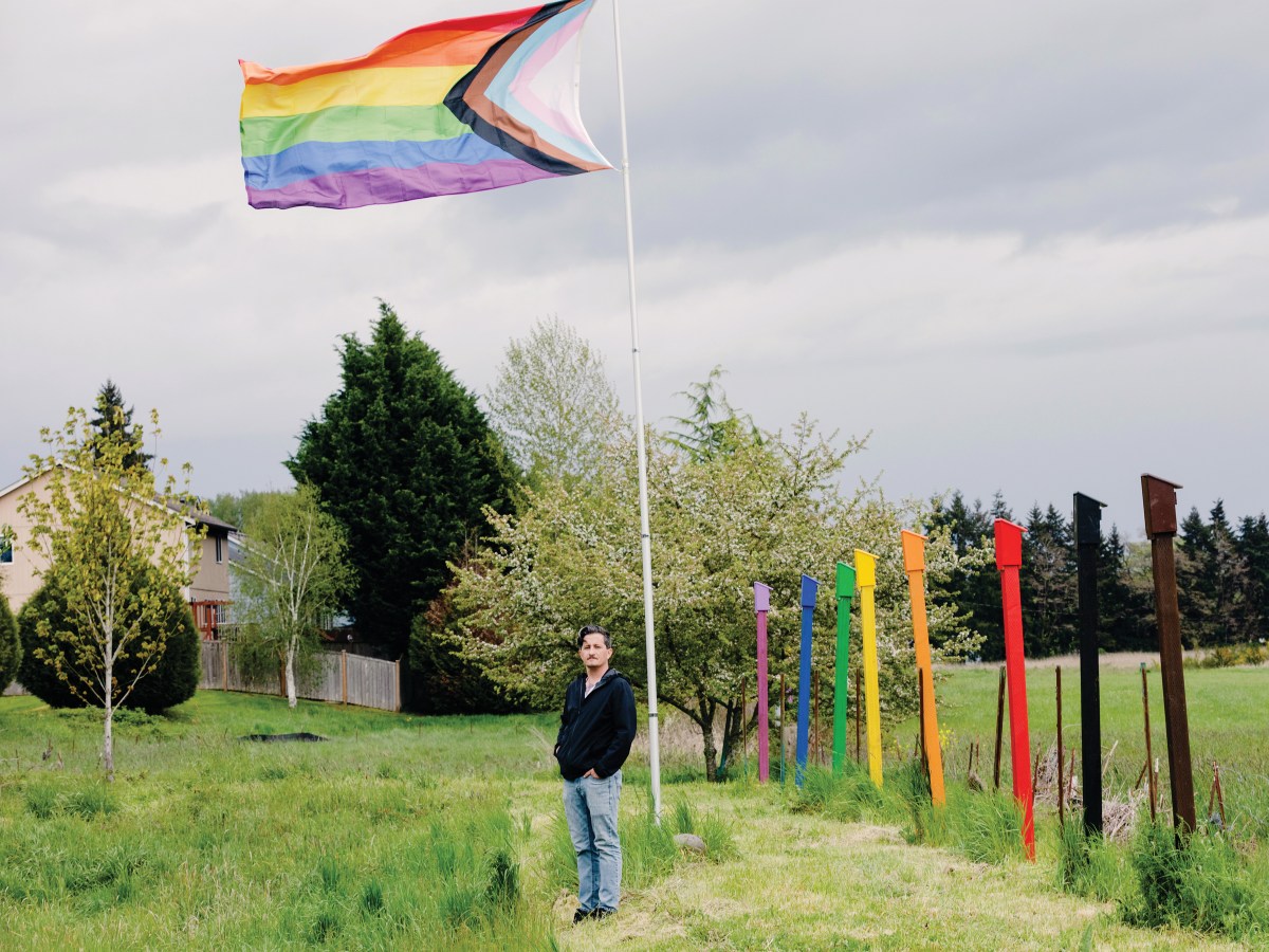 Kyle Wheeler at Dancing Swallows Big Gay Bird Sanctuary and Memorial Pond in Chehalis, Washington.