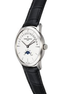 Patrimony Moon Phase Retrograde Date White Gold Automatic